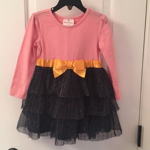 3T Hanna Andersson pink & navy party dress